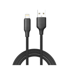 Кабель USB 2.0 Lightning - 1.0 м Colorway Apple Lightning (TPE embossed) 3А 1м чорний CW-CBUL101-BK