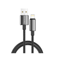 Кабель USB 2.0 Lightning - 2.0 м Colorway Apple Lightning (zinc alloy braided) 3А 2м чорний CW-CBUL099-BK