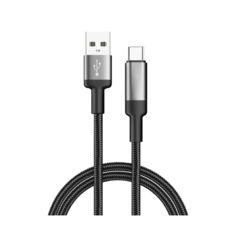 Кабель USB 2.0 Type-C - 1.0 м Colorway (braided wire) 6А 1м чорний CW-CBUC096-BK