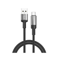 Кабель USB 2.0 Type-C - 2.0 м Colorway (braided wire) 6А 2м чорний CW-CBUC097-BK