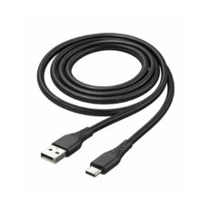 Кабель USB 2.0 Type-C - 1.0 м Colorway (textured PVC) 3А 1м чорний CW-CBUC094-BK