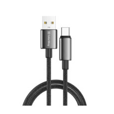 Кабель USB 2.0 Type-C - 1.0 м Colorway (zinc alloy braided) 3А 1м чорний
