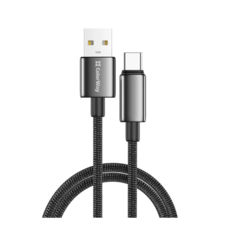 Кабель USB 2.0 Type-C - 2.0 м Colorway (zinc alloy braided) 3А 2м чорний CW-CBUC099-BK