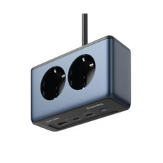Мережевий фільтр 2,0м СolorWay 2x220V/1xUSB-A/2xUSB-C (GaN45 Вт) (CW-CHE25PDB)