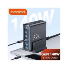 �������� ������� TypeC 220� Toocki 140 WGan 140W Table Charge TCTZM -XRB01 (3*TypeC+2*USB)