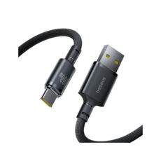 ������ USB 2.0 Type-C - 1.0 � Baseus (E0426W01) New Braided Fast Charging Cable 100W/7.5W Cosmic Black