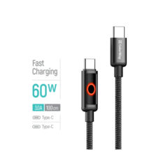 ������ Type-C/Type-C - 1.0 � ColorWay (Breathing Light) (PD Fast Charging 60W) 3� 1� ������ CW-CBPDCC103-BK