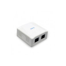 Розетка RJ45 8P8C 6e, зовнішня, Cablexpert NCAC-2U6-01 на 2 порти, RJ-45, 6 cat, зовнішня