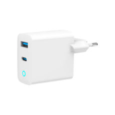 �������� ������� USB 220� Gembird TA-UC-PDQC30L-W-01, 1 USB-A (QC3.0 18W) + 1 Type-C (PD30W), Led, ����