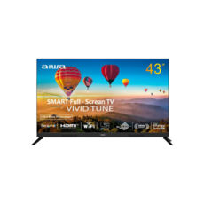 Телевізор 43" AIWA JH43DT180S Smart TV, LED - телевізор, 43", 1920 x 1080, з HDR, цифровий DVB-T, цифровий DVB-C, цифровий DVB-T2, 20 Вт, 1 x RJ-45, 2 x USB, CI, 1 x Mini AV IN, 3 x HDMI, Антенний, SPDIF, Wi-Fi - так, Підтримка Smart TV - так, VESA - VESA (200х150мм), 956 x 605 x 85 мм, 6 кг