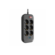 ��������� ������ 2,0 � �olorWay 6 �������/4USB (Type-C 2PD20W + 2USB QC3.0) (20W) Black 2M CW-CHE64PDB