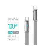 Кабель Type-C/Type-C - 1.0 м Colorway (ultra-thin) (PD Fast Charging 100W) 5А 1м сірий CW-CBPDCC100-GR