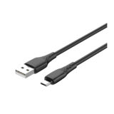Кабель USB 2.0 Micro - 2.0 м ColorWay AM-microB, (textured PVC) 3А 1м чорний CW-CBUM094-BK