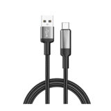 Кабель USB 2.0 Type-C - 1.0 м Colorway (braided wire) 6А 1м чорний CW-CBUC096-BK