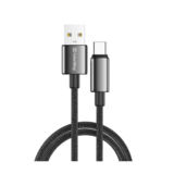 Кабель USB 2.0 Type-C - 1.0 м Colorway (zinc alloy braided) 3А 1м чорний