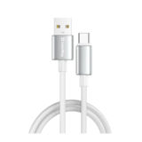 Кабель USB 2.0 Type-C - 2.0 м Colorway (zinc alloy braided) 3А 2м білий CW-CBUC099-WT