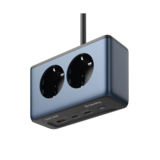 Мережевий фільтр 2,0м СolorWay 2x220V/1xUSB-A/2xUSB-C (GaN45 Вт) (CW-CHE25PDB)