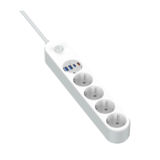 Мережевий фільтр 2,0 м СolorWay 4 розетки/4USB (Type-C 2PD20W + 2USB QC3.0) (20W) White 2M CW-CHE44PDW