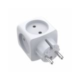 Розгалужувач електричний СolorWay (четверник) 16A/3680W(Max) білий CW-CHE4W