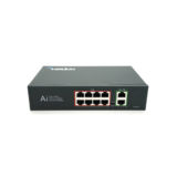 POE комутатор Merlion 8 POE 10/100 + 2 RJ45 10/100/1000 + вбудований блок живлення 52V 2.3A