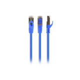 Патч-корд литий 1.0м Cablexpert PP6A-LSZHCU-B-1M, S/STP, литий, 50u" штекер із фіксатором, 6е, синій