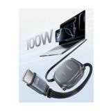 Кабель Type-C/Type-C - 1.0 м Toocki 100W Retractable Charging Cable C-C100W