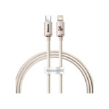 Кабель Type-C/Lightning - 1.2 м Baseus CAJY001304 Crystal Shine Series Fast Charging 20W Pink
