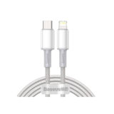 Кабель Type-C/Lightning - 2.0 м Baseus CATLGD-A02 High Density Braided Fast Charging PD 20W White