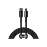 Кабель Type-C/Lightning - 2.0 м Baseus CATLWJ-A01 Tungsten Gold Fast Charging PD 20W Black