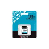 Карта памяти SDXC 128GB UHS-I/U3 Class 10 Kingston Canvas Go! Plus R200/W200MB/s (SDG4/128GB)